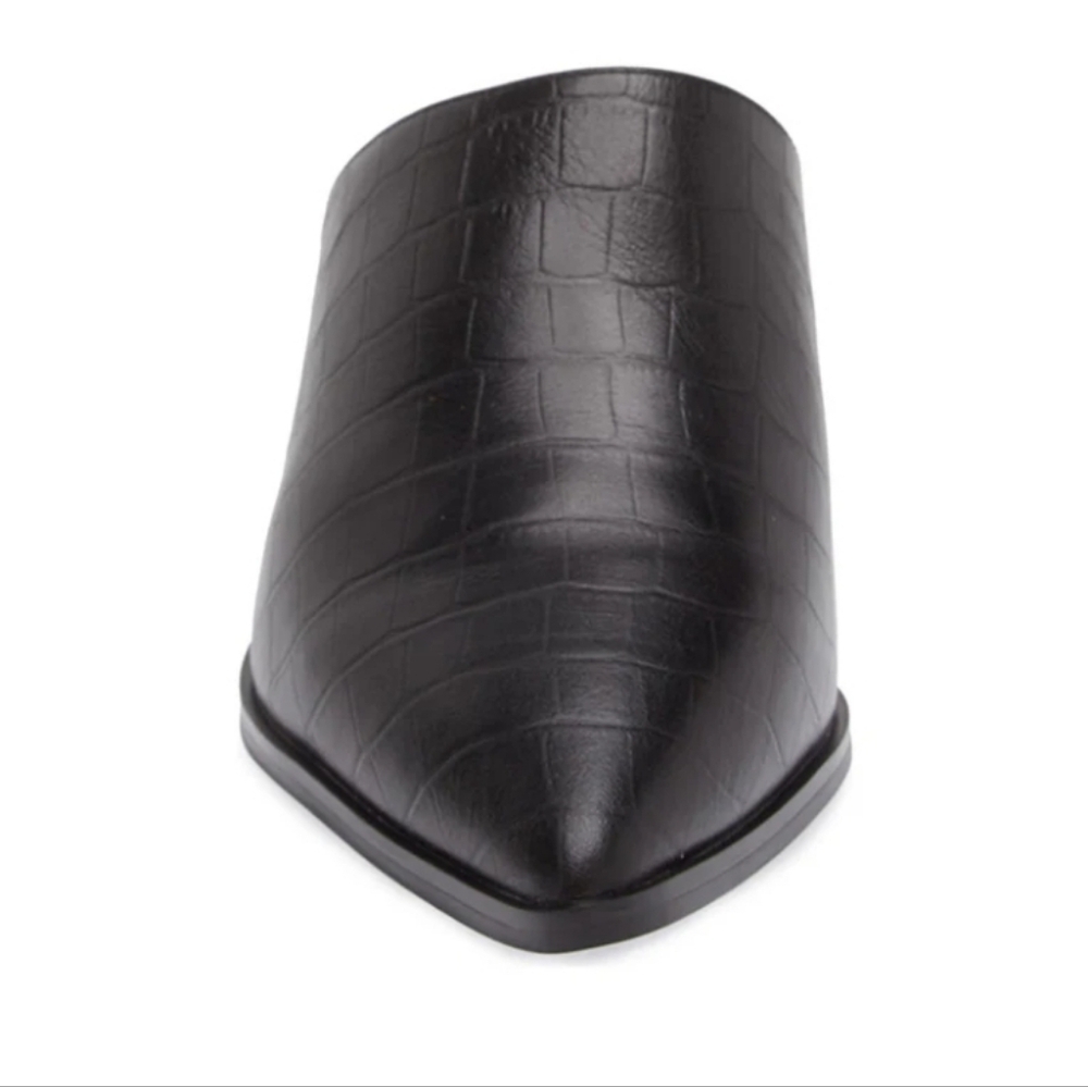 New Chocolat Blu Black Textured Cellia Croco Mules 6, 7.5 - Picture 5 of 9